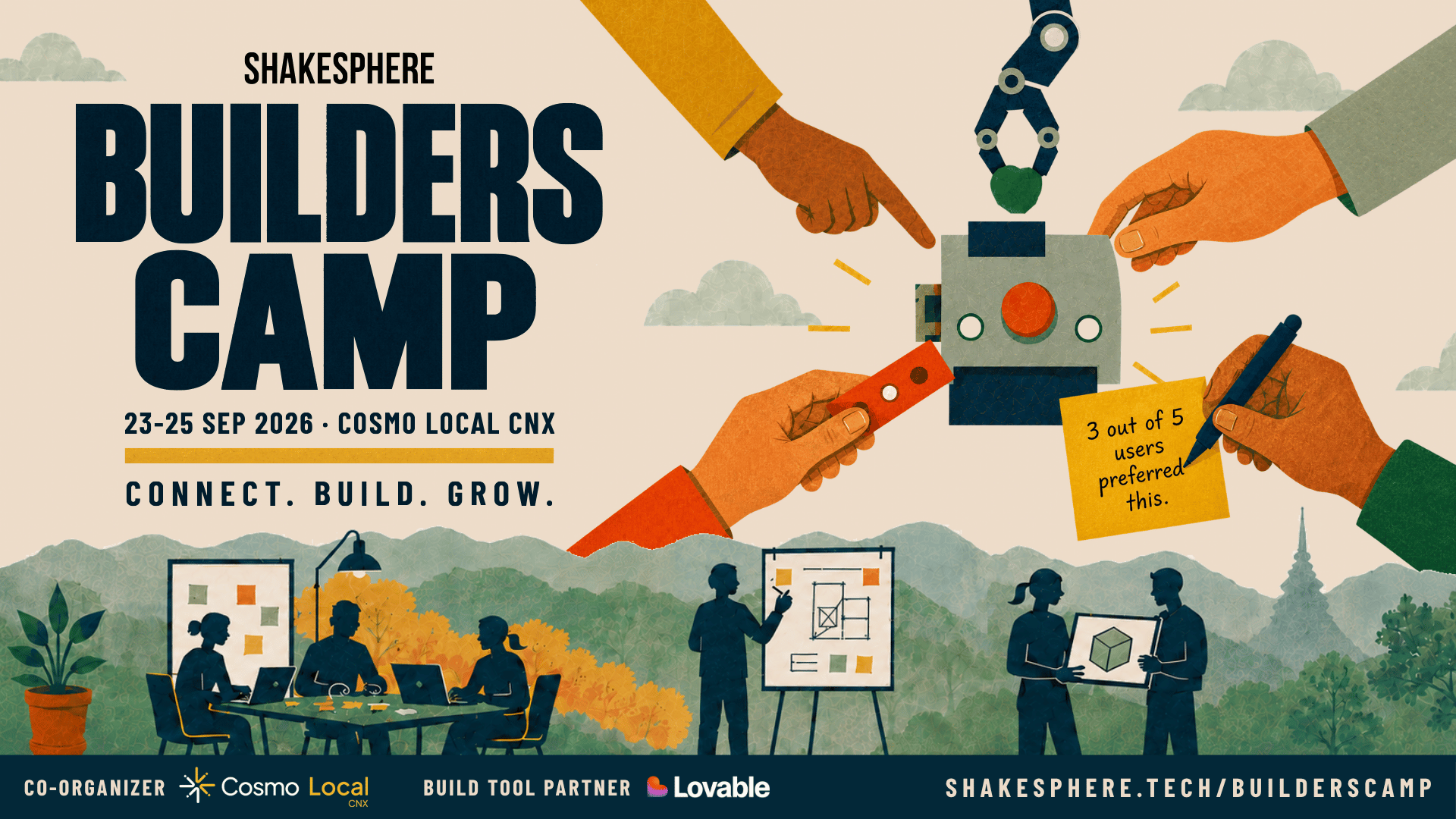 ShakeSphere Builders Camp at Cosmo Local CNX 2026